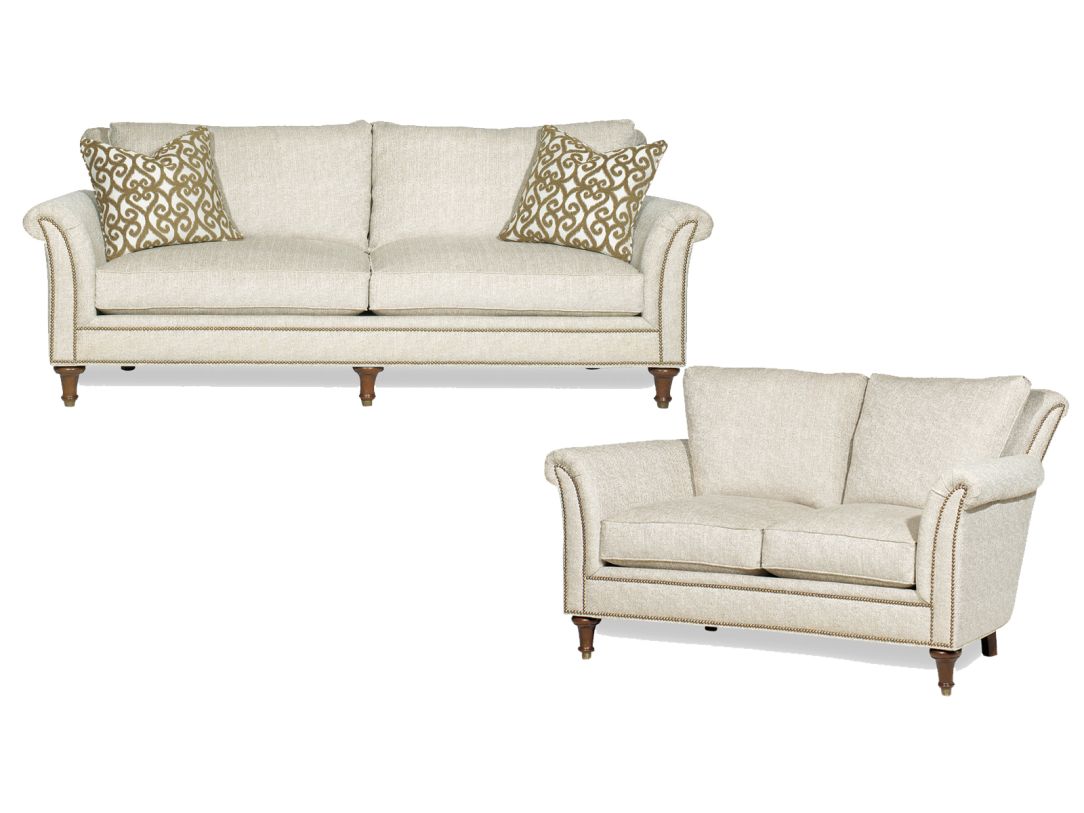 Aria Designs Davidson 2- Piece Fabric Living Room Set in Linen