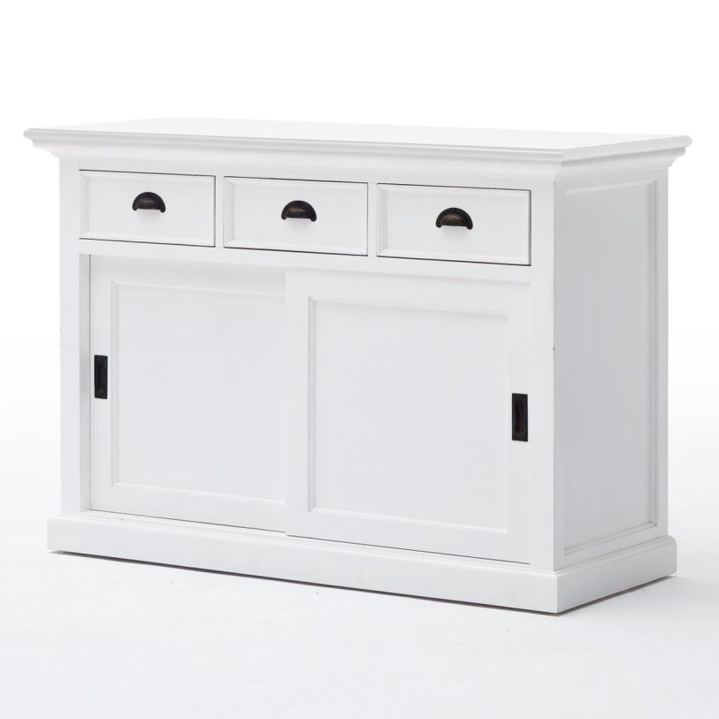 Nova Solo Halifax Buffet with Sliding Doors in White B130 CODE:UNIV10 for 10% Off