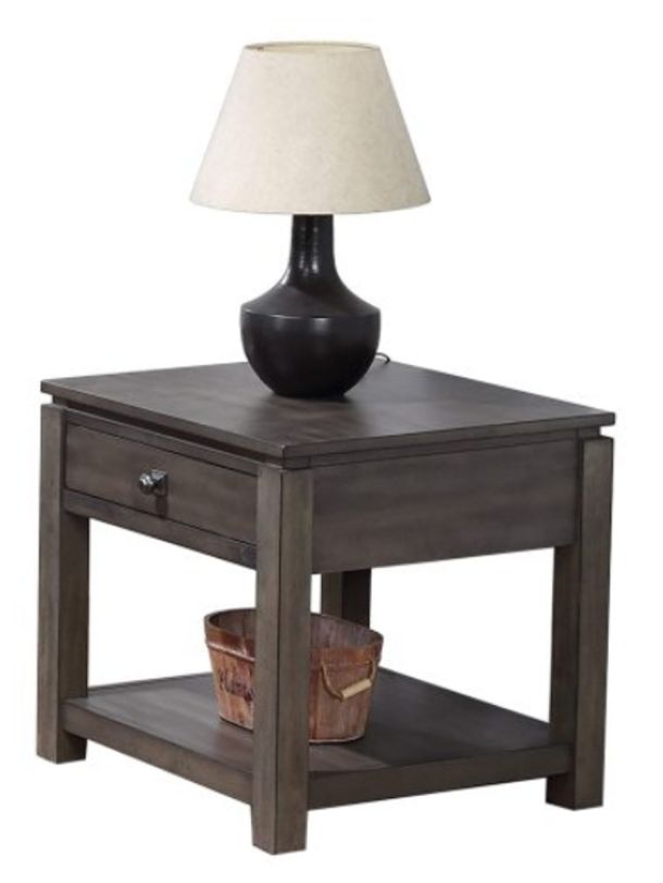 Sunset Trading East Lane End Table in Gray DLU-EL1602