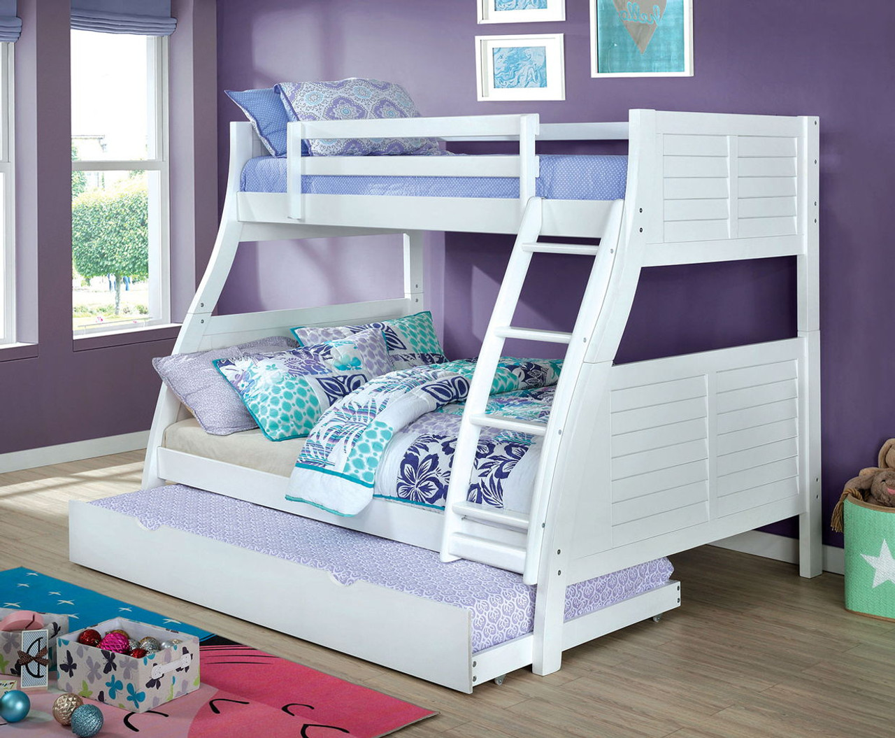 Hoople – Twin Over Full Bunk Bed – White