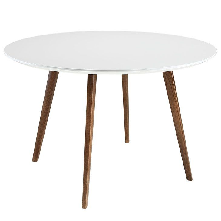 Modway Furniture Platter Dining Table in White EEI-1064-WHI