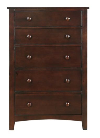 Boss Furniture F4235 5 Drawer Chest in Cherry Wood