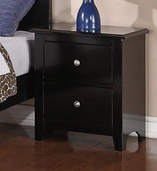 Boss Furniture F4251 2 Drawer Nightstand in Black