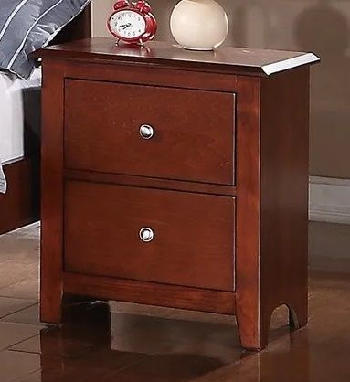 Boss Furniture F4277 2 Drawer Nightstand in Cherry