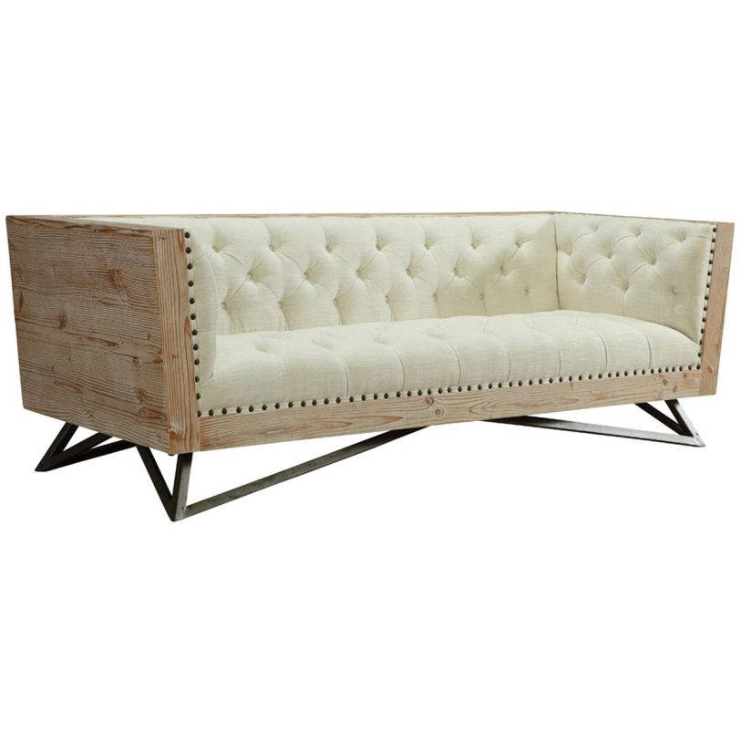 Armen Living Regis Sofa in Cream LCRE3CR