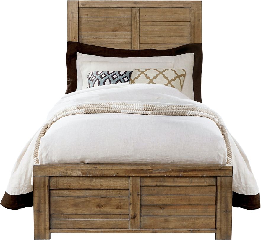 Samuel Lawrence SoHo Twin Panel Bed in Light Wood S077-BR-K11