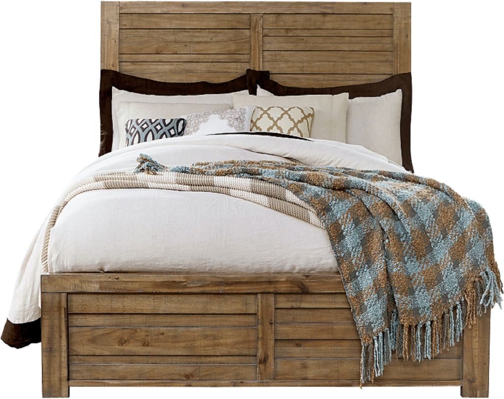 Samuel Lawrence SoHo Full Panel Bed in Light Wood S077-BR-K12