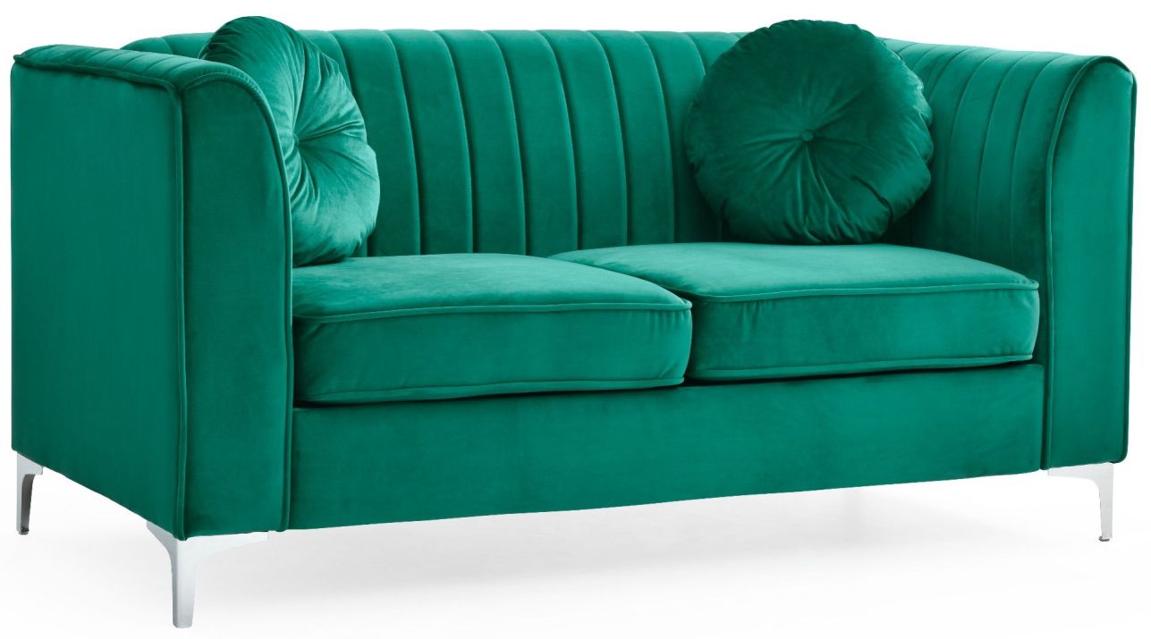 Glory Furniture G792A Loveseat in Green G792A-L