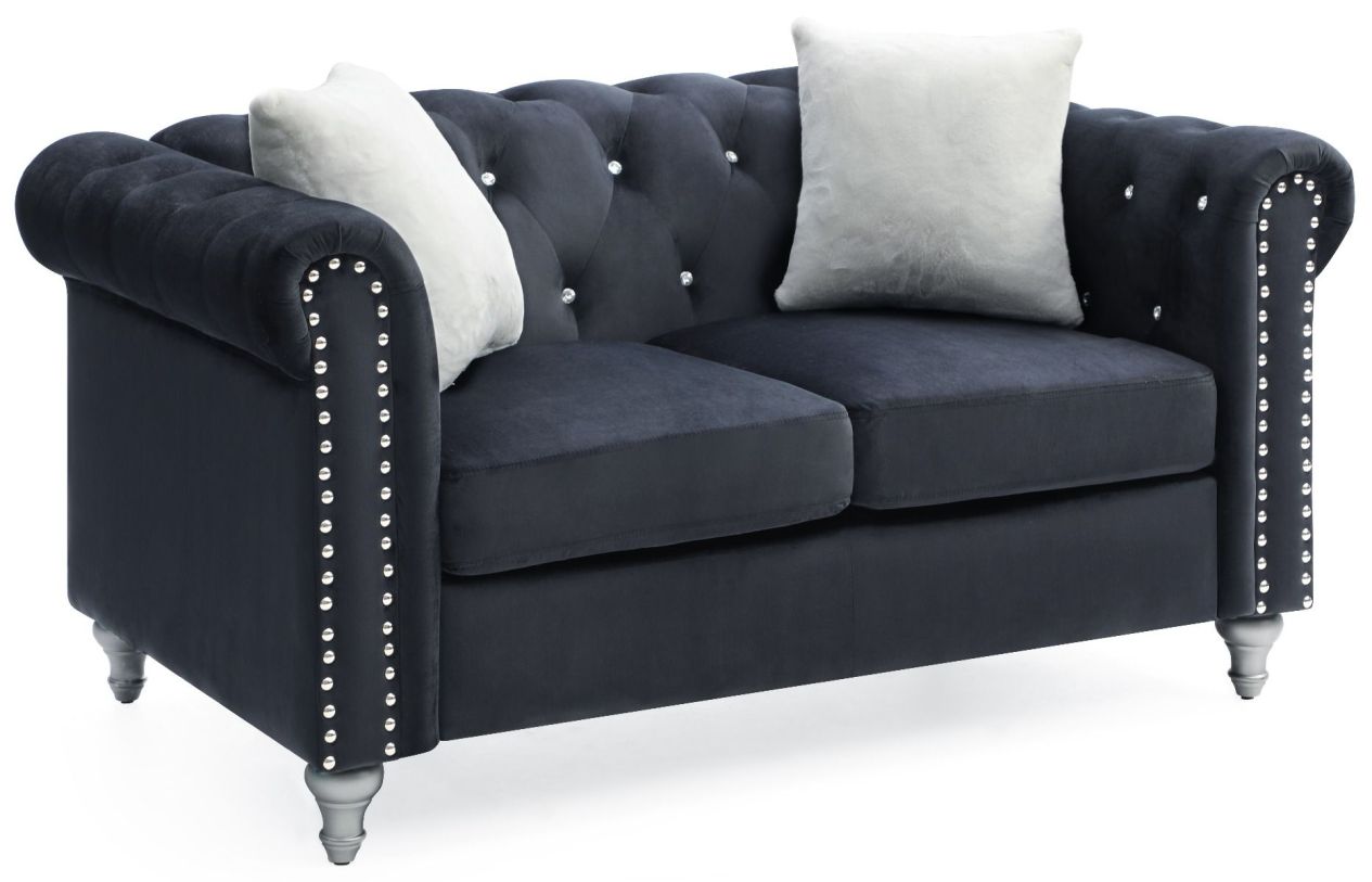 Glory Furniture G863A Loveseat in Black G863A-L