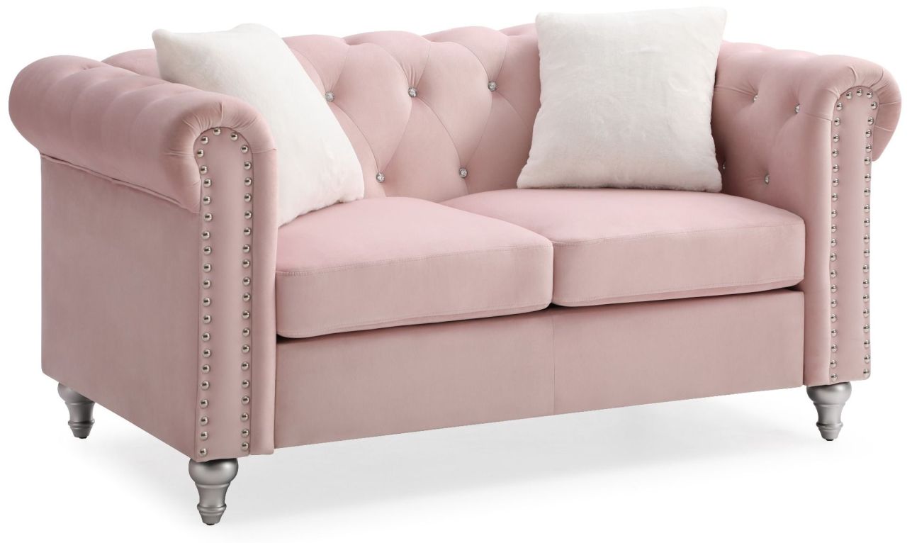 Glory Furniture G864A Loveseat in Pink G864A-L