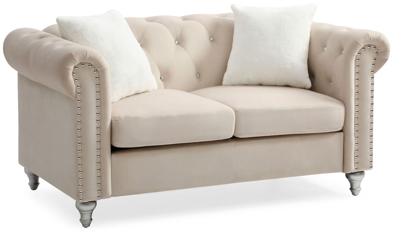 Glory Furniture G867A Loveseat in Ivory G867A-L