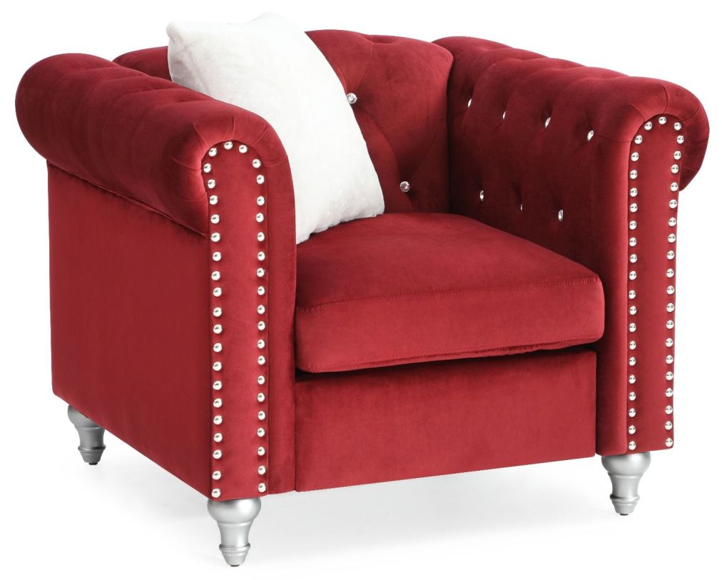 Glory Furniture G869A Chair in Burgundy G869A-C