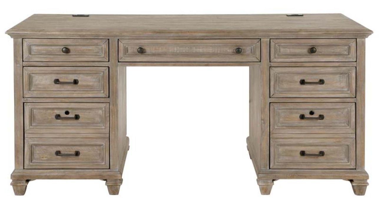 Magnussen Lancaster Executive Desk in Dove Tail Grey H4352-02