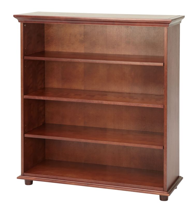 Maxtrix 4 Shelf Bookcase with Crown and Base in Chestnut HUGE4C