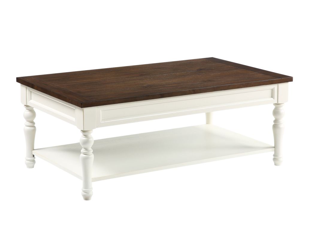 Steve Silver Joanna Coffee Table in Two-Tone Ivory and Mocha JA150C