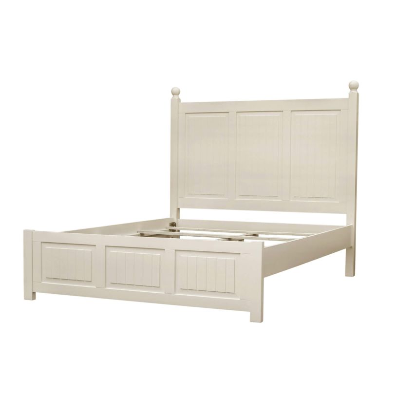 Sunset Trading Beachfront King Panel Bed in Cottage White CF-1702-0111-KB