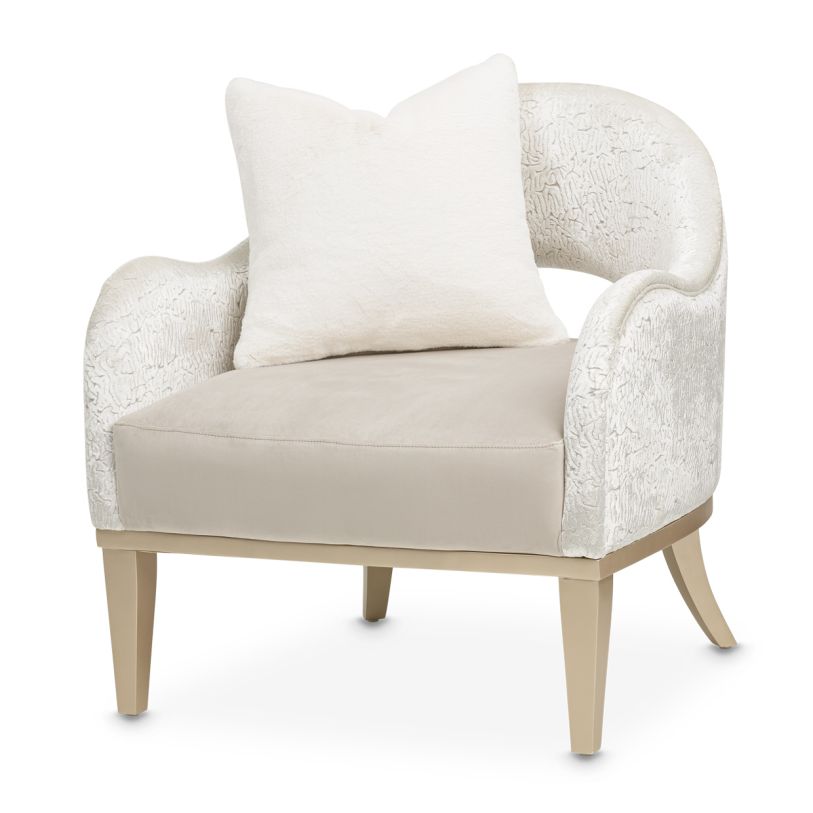 AICO Yvette Accent Chair in Porcini Medium Champagne LRU-YVTE834-PCI-136