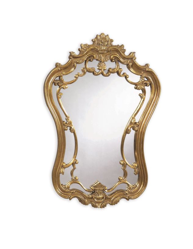 Bassett Mirror Company Old World Hermosa Wall Mirror in Gold Leaf M2968