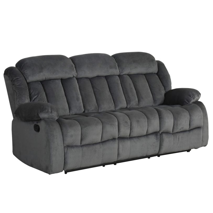 Sunset Trading Madison Reclining Sofa in Charcoal SU-ZY550-305