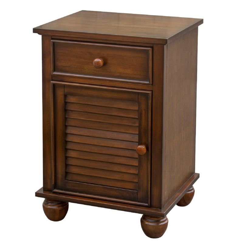 Sunset Trading Nantucket 1-Drawer Nightstand in All Spice CF-1137-0158