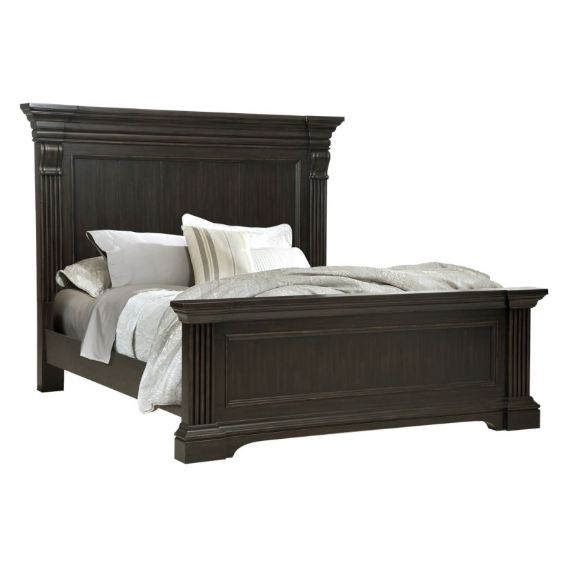 Pulaski Caldwell Queen Panel Bed in Dark Wood PROMO