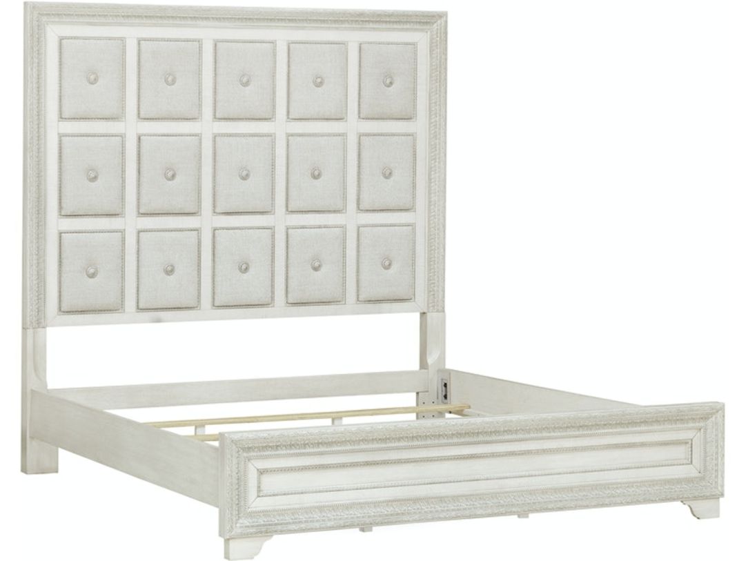 Pulaski Camila Cal King Upholstered Bed in Light Wood P269-BR-K5 PROMO