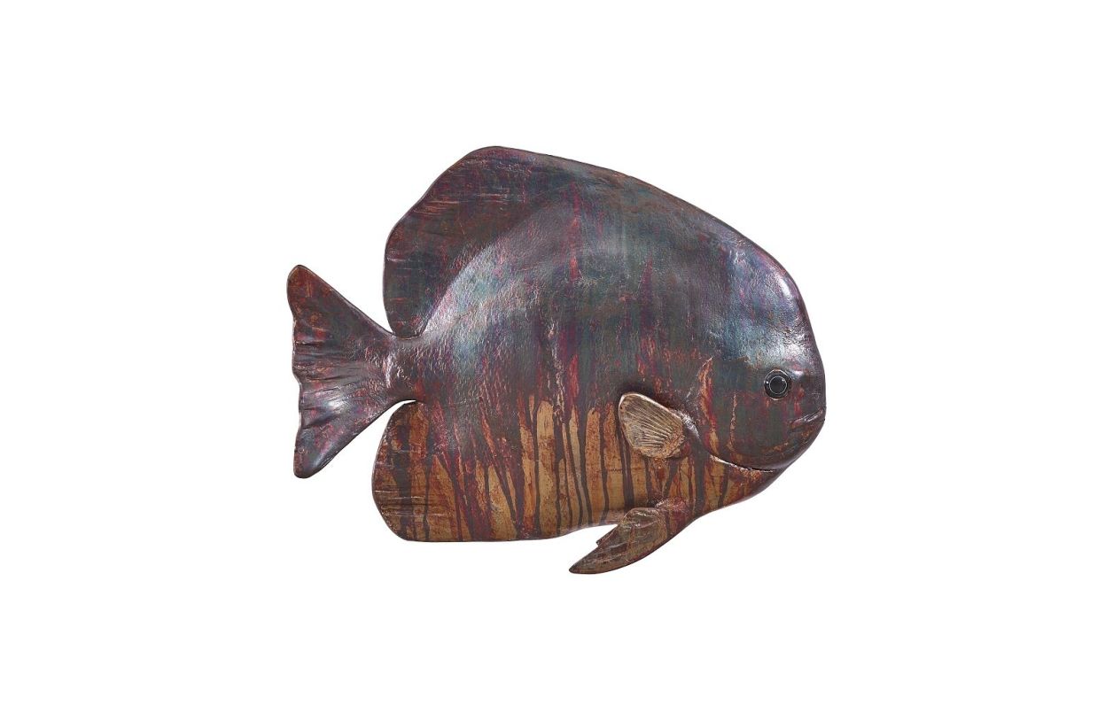 Phillips Collection Australian Bat Fish Maroon Wall Sculpture in Copper Patina PH100653 CODE:UNIV20 for 20% Off