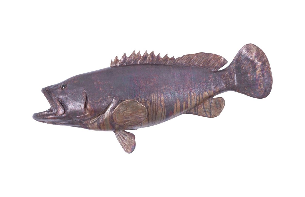 Phillips Collection Estuary Cod Maroon Wall Sculpture in Copper Patina PH100656 CODE:UNIV20 for 20% Off