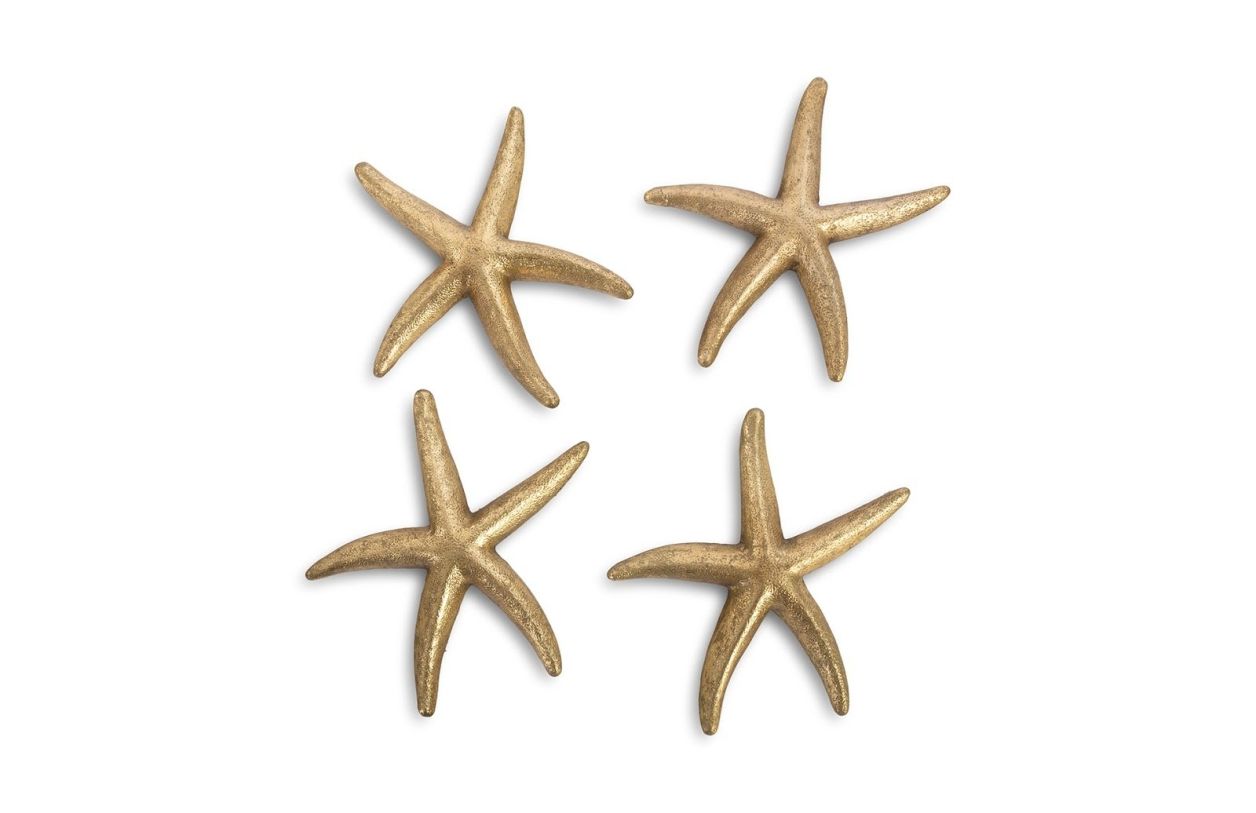 Phillips Collection Small Starfish Set of 4 in Gold Leaf PH67527 CODE:UNIV20 for 20% Off