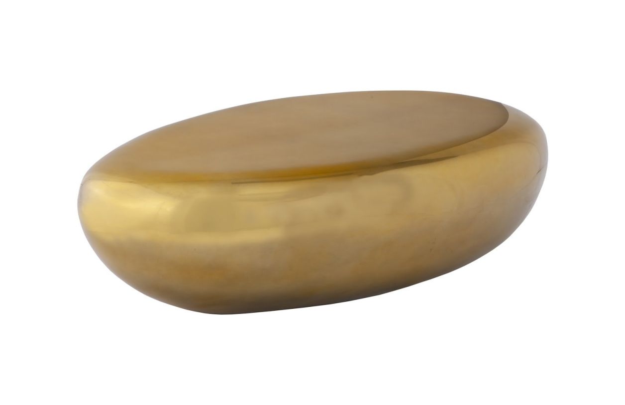 Phillips Collection River Stone Large Coffee Table in Liquid Gold PH67801 CODE:UNIV20 for 20% Off