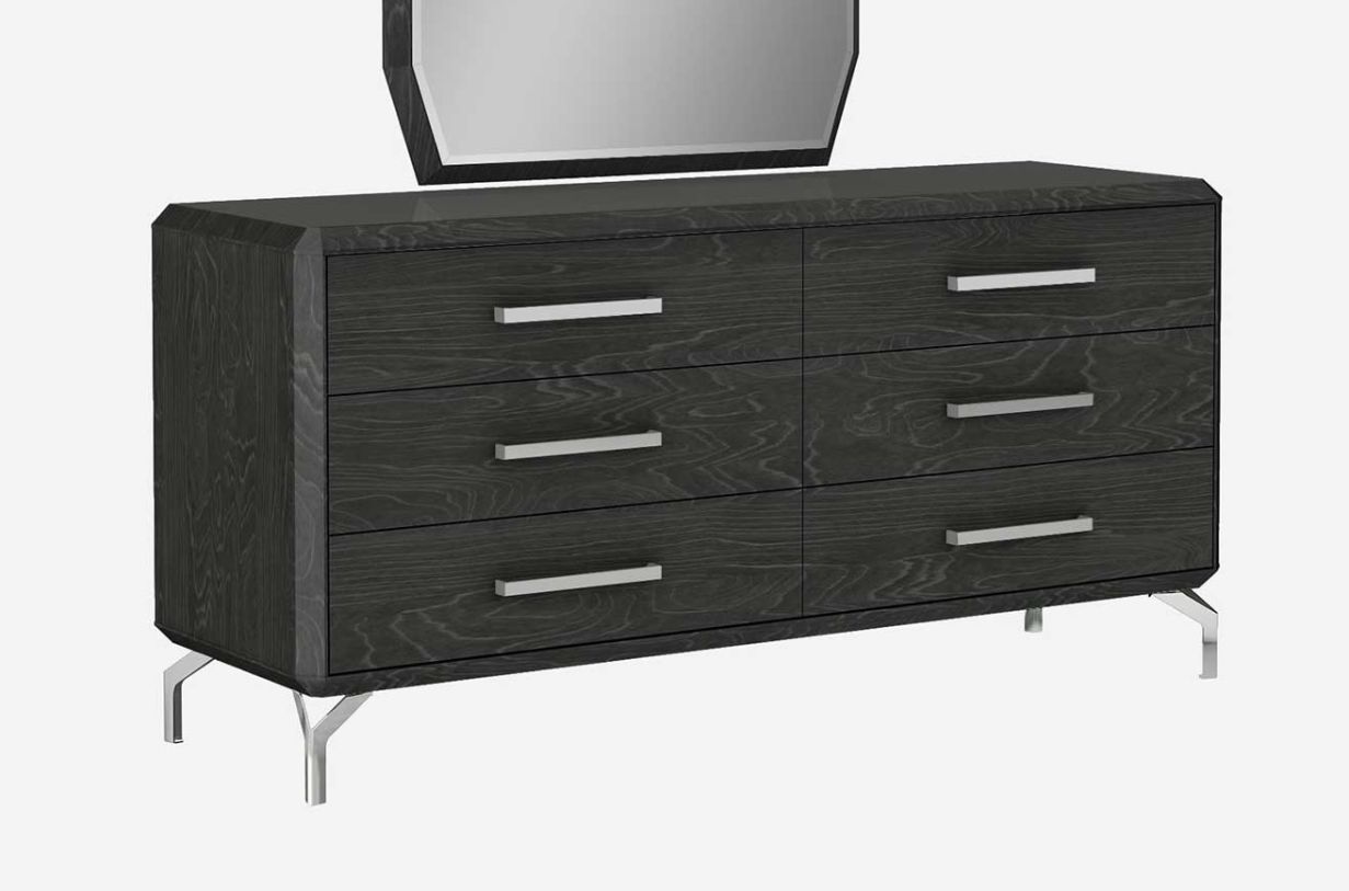 Whiteline Los Angeles Double Dresser in Gray DR1618DGRY CLOSEOUT