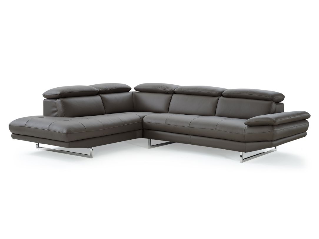 Whiteline Pandora Sectional in Dark Gray (Left Chaise) SL1351L-DGRY