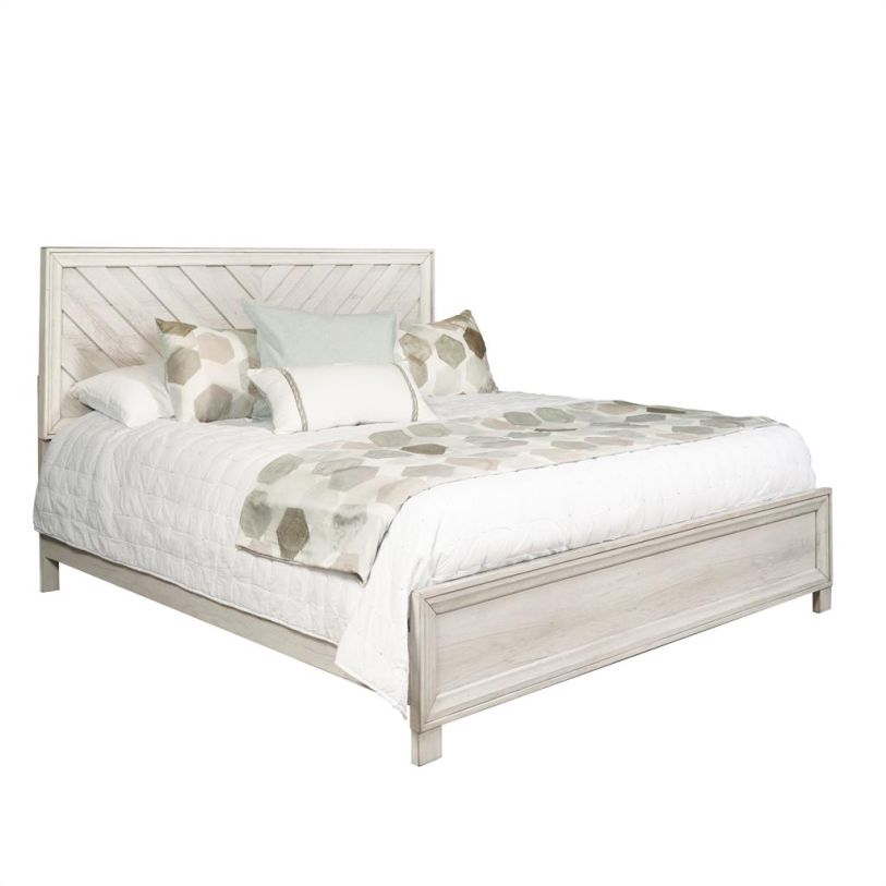 Samuel Lawrence Riverwood Cal King Panel Bed in Whitewash PROMO