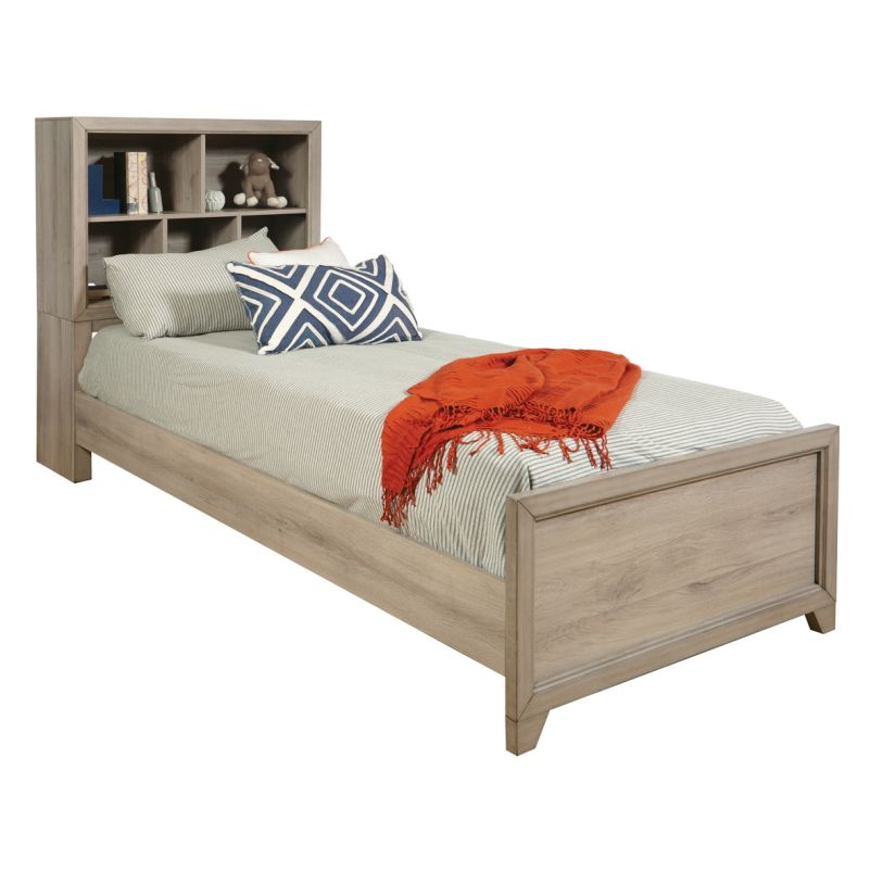 Samuel Lawrence River Creek Youth Full Bookcase Bed in River Birch Brown PROMO