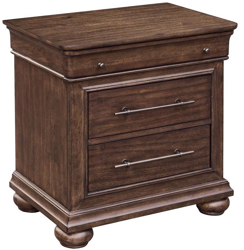 Samuel Lawrence Rochelle 2 Drawer Nightstand in Brown S718-050