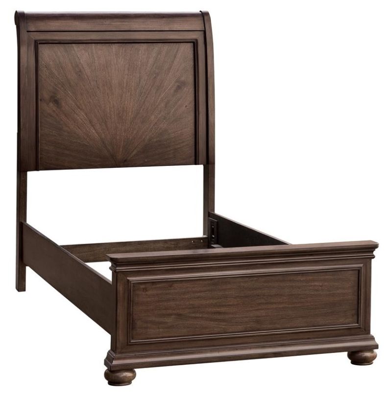 Samuel Lawrence Rochelle Twin Panel Bed in Brown