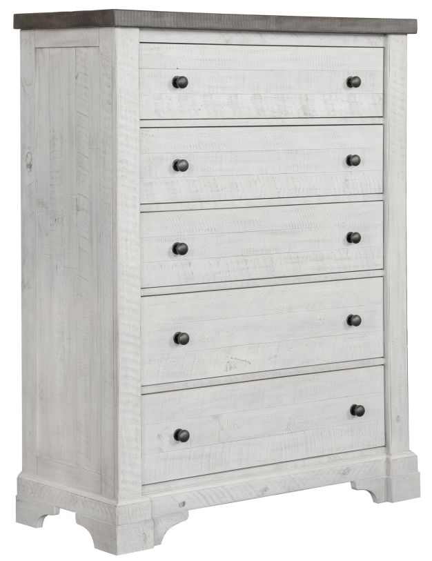 Samuel Lawrence Valley Ridge 5 Drawer Chest in White S786-040