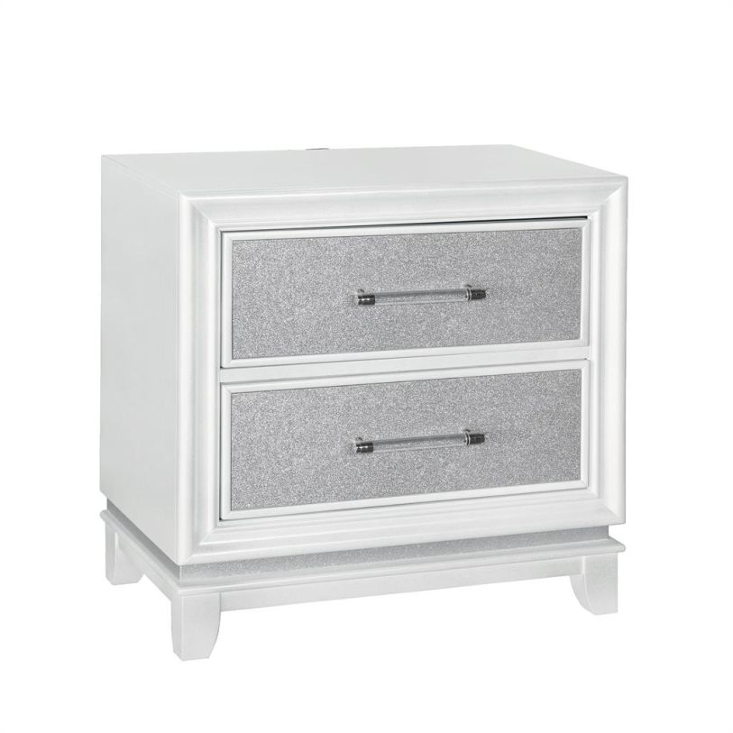 Samuel Lawrence Starlight 2 Drawer Nightstand in White S808-050 CLOSEOUT