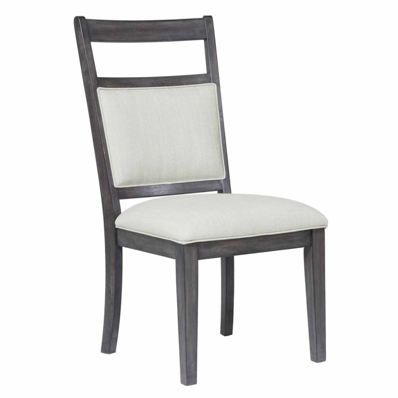 Sunset Trading East Lane Upholstered Slat Back Dining Chairs (Set of 2) in Antique Gray DLU-EL-C90-AG-RTA