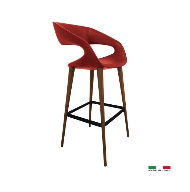 Bellini Shape Bar Stool in Red  PROMO