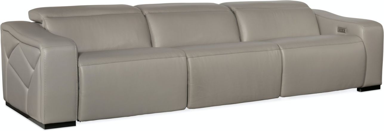 Hooker Furniture MS 3pc Opal Sofa with 2 Power Recliners & Power Headrest in Grey