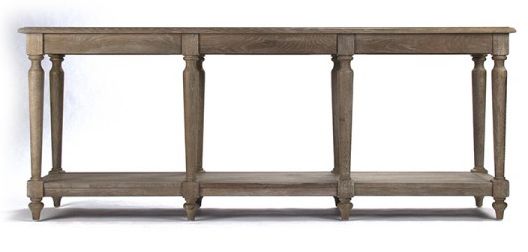 Zentique Alsace Console Table in Limed Grey Oak T043 E272