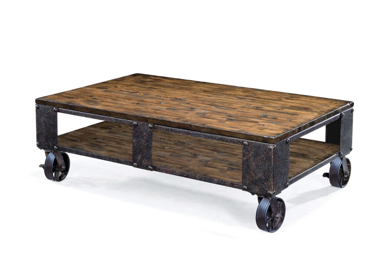 Magnussen Pinebrook Rectangular Cocktail Table in Distressed Natural Pine T1755-43