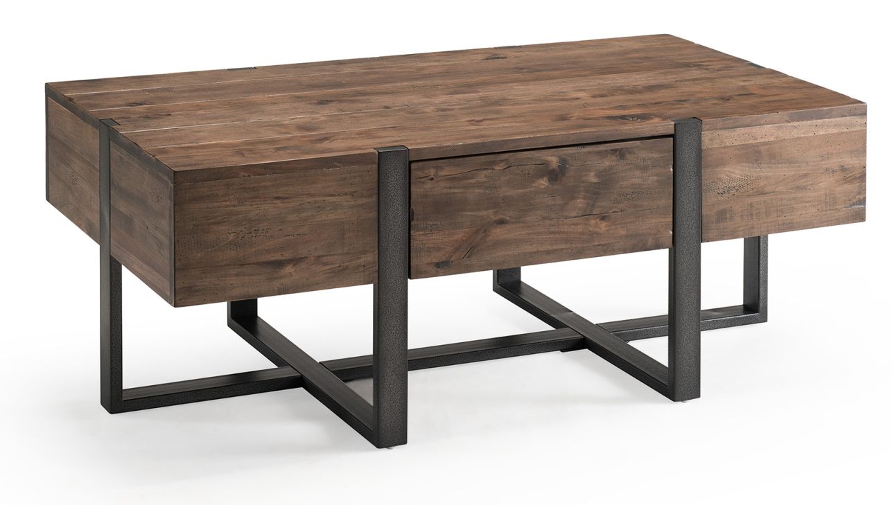 Magnussen Prescott Condo Rectangular Cocktail Table in Rustic Honey T4344-44