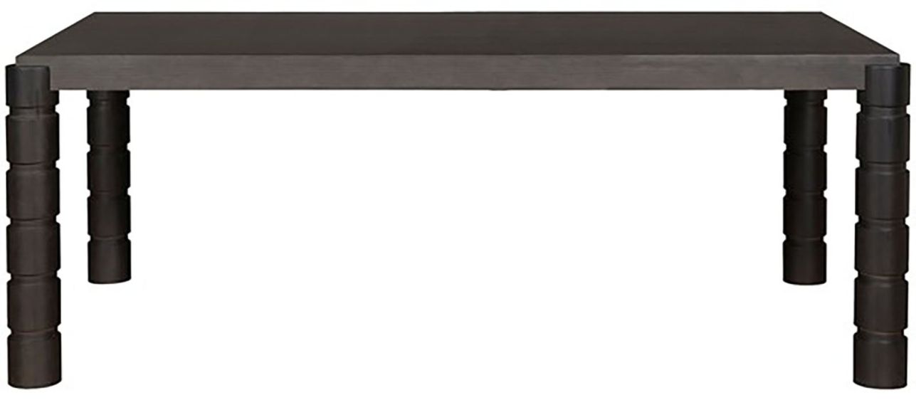 Vanguard Groove Dining Table with Groove Leg in Film Noir TA78LA01