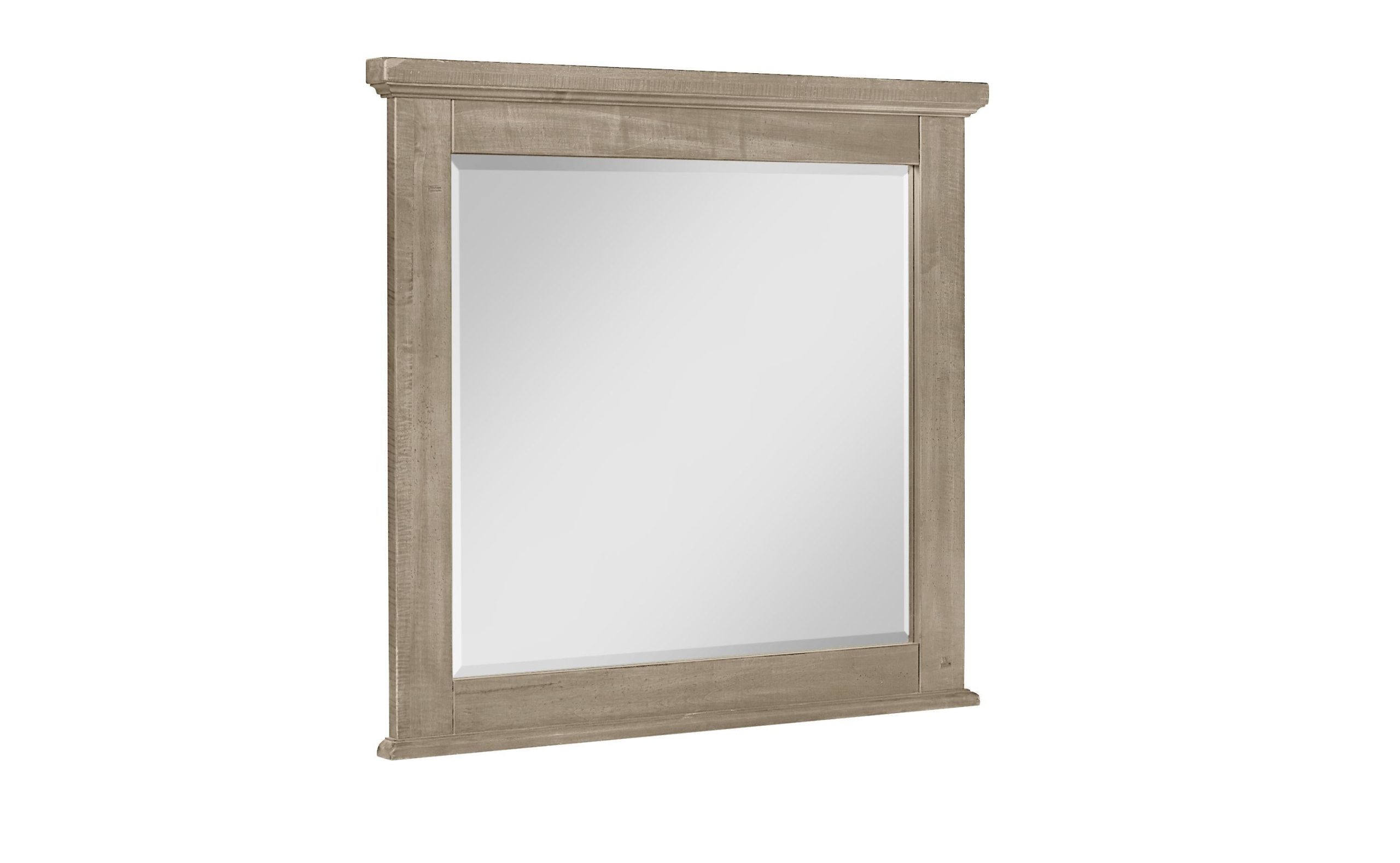 Vaughan-Bassett Cool Rustic – Beveled Glass Landscape Mirror – Clear Maple