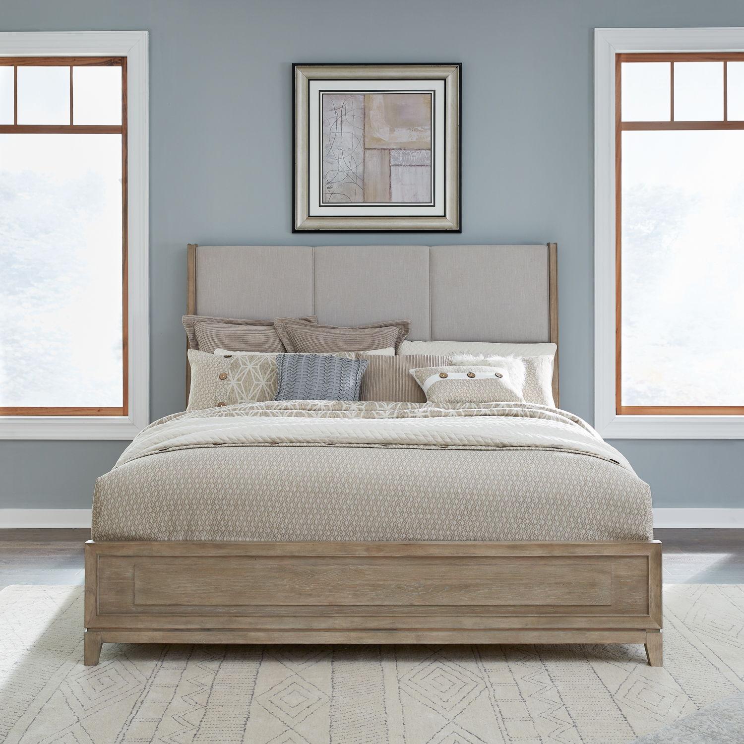 Liberty Furniture Brentwood – Queen Upholstered Bed – Sandstone