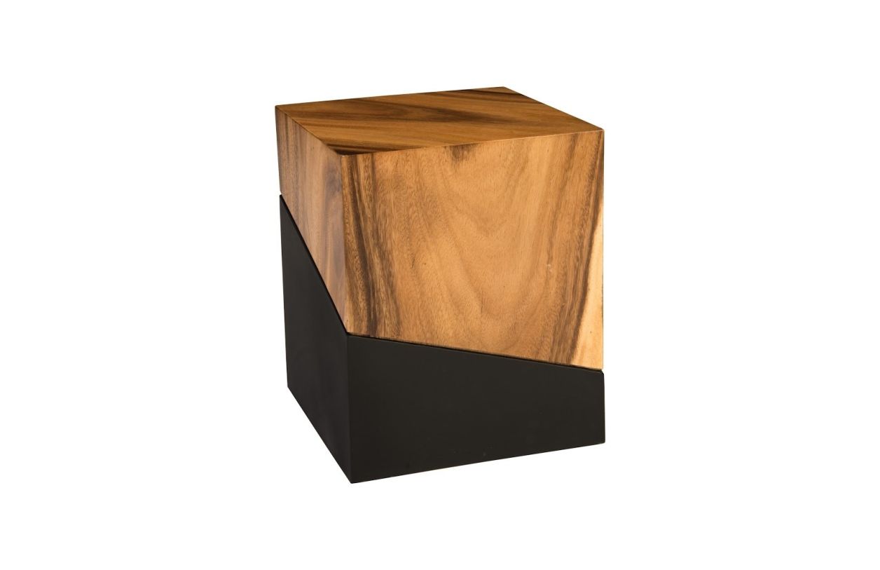 Phillips Collection Geometry Stool in Natural/Black TH84123 CODE:UNIV20 for 20% Off