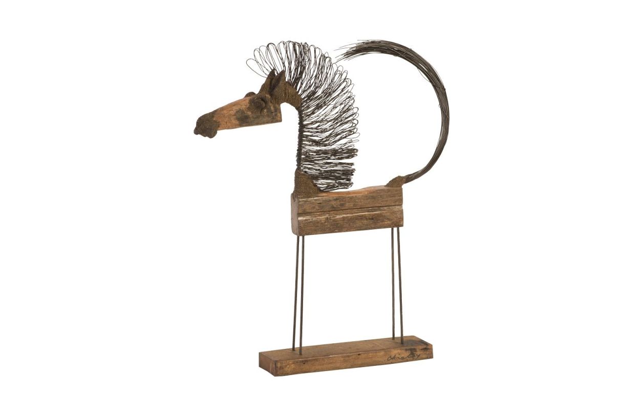 Phillips Collection Small-Body Wire Horse Sculpture in Natural TH87870 CODE:UNIV20 for 20% Off