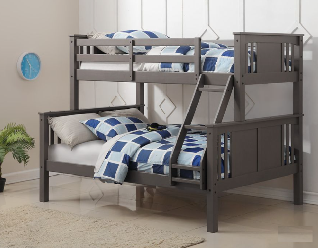 Princeton Bunkbed Twin over Full Size in Slate Gray